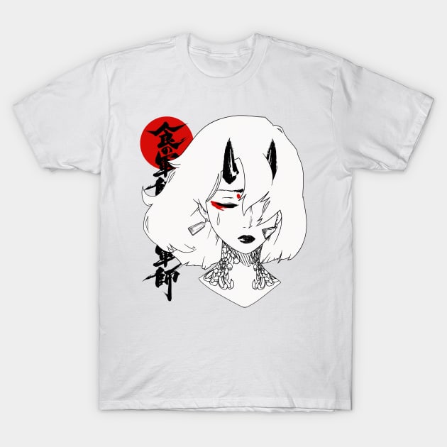 Japanese Cute Evil Girl T-Shirt by OWLvision33